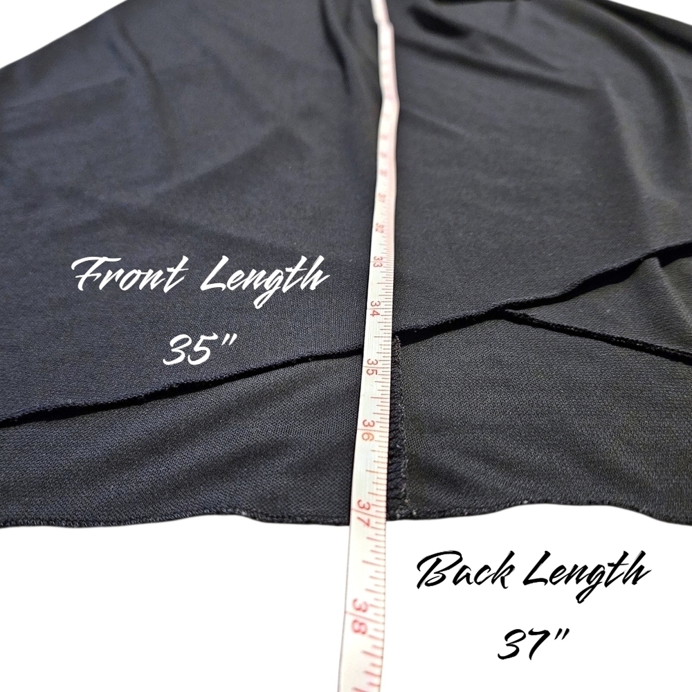 VTG Black Wrap Dress Grace Dresses Sz S Korea Made Buckle Detail V-Neck Career - Picture 9 of 10